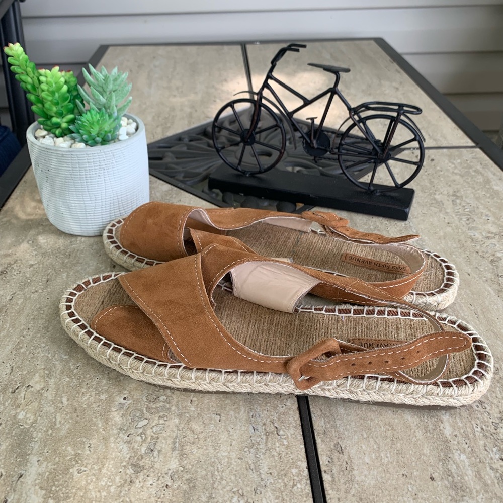 Saks Fifth Avenue Tan Espadrilles-size 11